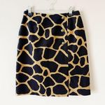 CAMBRIDGE DRY GOODS | Velour Giraffe Print Mini Skirt Sz 6 Brown Photo 0