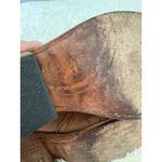 Liberty Black Womens‎ Western Cowboy Ankle Boots Brown Leather Zip Up Studded 7 Photo 6