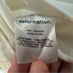 Reformation x Anthropologie Radish Puff Sleeve Ruched Top Womens 4 White ZipBack Photo 12