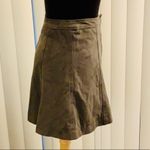 Abercrombie & Fitch green faux suede A-line skirt. Photo 1