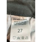 Just Black  Denim Black/Dark Green Split Hem Jeans - Size 27‎ Made in USA Photo 6