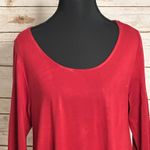Soft Surroundings casual red jersey knit scoop neck long sleeve tunic Size Small Photo 1