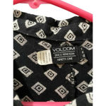 Volcom  Black Geometric Pattern Long Sleeves Button Front Shirt Size Medium Photo 1
