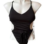 The Bikini Lab NWT, Sexy Skimpy Coverage One Piece Black Swimsuit, Sz XXS Photo 0