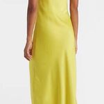 EXPRESS  Neon Yellow cowl neck slip dress Photo 2