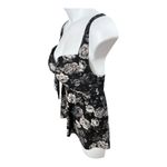 Torrid Black Grey Floral Retro Tankini Top Plus Size 1F Slit Swimwear Women Photo 3