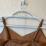 Aerie Offline by Real Luxe Recharge Faux Leather Crop Top Brown M Photo 2