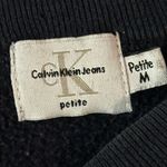 Calvin Klein Jeans  Blue‎ Boxy Sweatshirt with Yellow Logo Photo 2