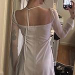 Princess Polly DYER SHEER SLEEVE MINI DRESS WHITE LOW IMPACT Photo 1