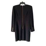 White House | Black Market Black Long Sleeve Blazer Dress size 8 Gold Buttons Photo 8
