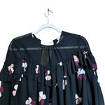 Kate Spade  Top Womens Small Multicolor Glitzy Ritzy Floral Flowy Ruffle Blouse Photo 1