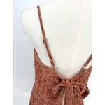 Molly Bracken  Women's Large Orange Lace Button Down Sleveless Mini Dress Western Photo 10