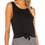 Beyond Yoga  Knot A Problem Cropped Tank in Black medium Photo 0