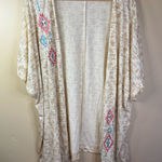 Panhandle Womens L/XL Aztec Southwestern Embroidered Half Sleeve Cardigan Photo 0