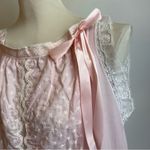 NWOT 50s Vintage Aristocraft Babydoll Nightgown Embroidered Lace Ribbon Medium Pink Photo 2