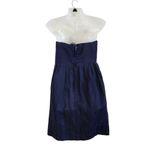 Jill Stuart Collection Back Zip Satin Strapless Party Prom Dress Navy Blue Sz 6 Photo 1