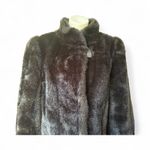 Jordache Vintage 80’s/90’s Black Chunky Faux Fur Puff Sleeve Coat, Sz S Photo 10