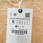 ZARA NEW  Beige Wavy Lace Scallop Hem Sheer Knit Long Sleeve Crop Top Small Y2K Photo 8