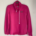 Vineyard Vines Bright Pink Scuba High Neck Sweatshirt Pullover with Thumb Holes Photo 0