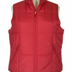Liz Claiborne  Women's Pink Puffer Vest, Hot Pink and Neon Green, size L Photo 0