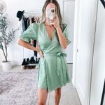 HOUSE OF HARLOW 1960 X REVOLVE Aja Green Wrap Mini Dress Size M Photo 11