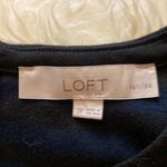 Loft Dark Blue/Black Women’s Long Sleeve Midi Dress Striped Upper EUC Sz 2P Photo 3