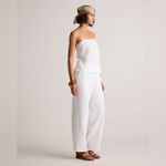 Quince NWT  100% European White Linen Strapless Top Sz S Photo 5