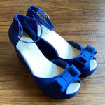 Victoria Adames platform jelly shoes size 38 7‎ Blue Photo 0