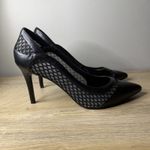 Marc Fisher  Dalta Black Mesh Pointed Toe Stiletto Pump Heel Fishnet Sexy Size 10 Photo 1