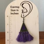 Set of 6 Boho Statement Earrings Tassel Fringe Feather Festival Hook Clasp NWOT Photo 6