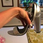 Steve Madden Metallic Silver Strappy Heels Photo 5