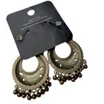 Paparazzi  Filigree Circle Dangle Thrifty Traveler Earrings Brass Bohemian New Photo 4