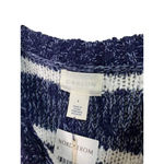 C.A.S.L.O.N Navy White Crafter Stripe Crochet Knit Sweater Size Small NEW $60 Blue Photo 1