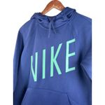 Nike Therma FIT Pullover Hoodie Womens Medium Blue Green Athletic Sweatshirt Photo 1