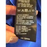 The Kooples Shirt Women Small Blue Lace Trim Crepe Crew Neck Button Down Blouse Photo 12