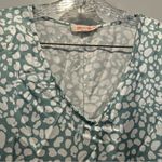 Mazik Green/Mint Animal Print Satin Short Sleeve Shift Dress size L Green Size L Photo 2