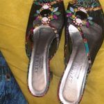 Azuree Cannes Size 5.5 Beaded Mesh Open Toe Chunk Heels Photo 1