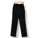 Rebecca Taylor Women Black Velvet High Rise Straight Leg Pants S Minimalist Chic Photo 1