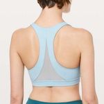 Lululemon Invigorate Sports Bra Womens 10 Blue Haze Racerback Mesh Athleisure Photo 0
