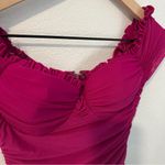 Privy Mesh Ruched Off The Shoulders Sweetheart Mini Dress In Berry Size S Photo 2