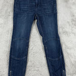 Pilcro and the Letterpress Pilcro High-Rise Denim Leggings Moto Style Dark Wash Size 29 Photo 0