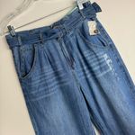 Maurice's NWT Wide Leg High Rise Belted Jean Trouser Pants Sz 10 Medium Wash Photo 4
