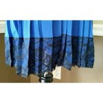 YA Los Angeles Blue Pleated Lace Trim Racerback ModCloth Dress by  Photo 4