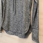 Athleta {S}  Uptempo Hoodie Sweatshirt Charcoal Gray Black Marled Photo 2