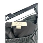 Loft  Ann Taylor S Faux Leather Mini Skirt Black Short Elastic Waist Minimalist Photo 4