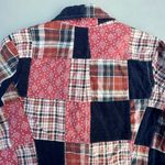 Vintage Y2K Patchwork Button Up Pink Blazer Size M Photo 6