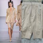 Ryan Roche Women’s 100% Wool Gabardine Tailored Boyshort High Rise in Camel 10 Photo 1