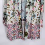 John Mark Kimono Cardigan Womens Small White Embroidered Romantic Boho Resort Photo 2
