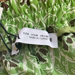 ZARA  wide leg flowy printed viscose palazzo pants green Sz M Photo 7