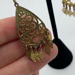 Vintage Boho Gold Tone Dangle Earrings Photo 2